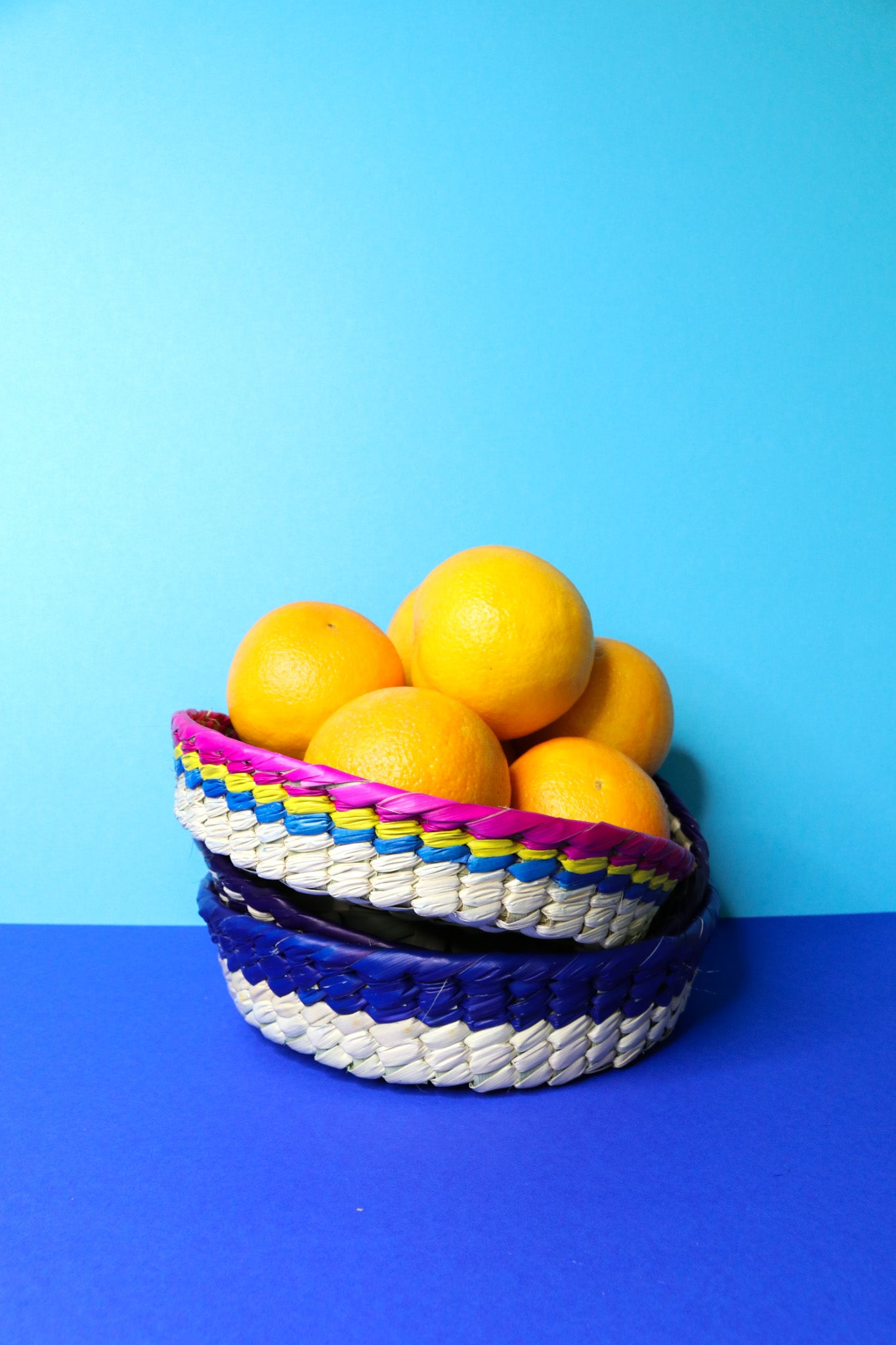 Straw woven Decorative Basket from Mexico