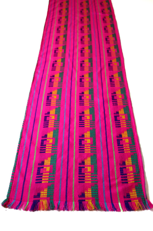 Mexican Fabric Table Runner or Tablecloth- Bohemian pink