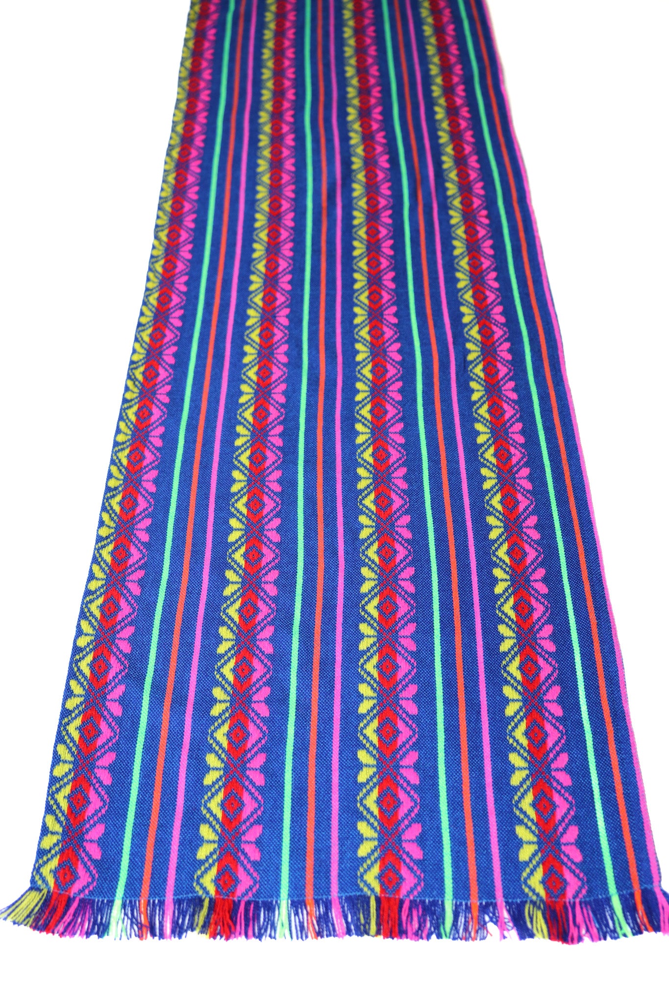 Mexican Fabric Table Runner or Tablecloth - blue