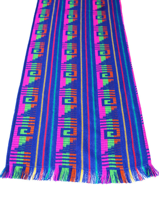 Mexican Fabric Table Runner - Blue