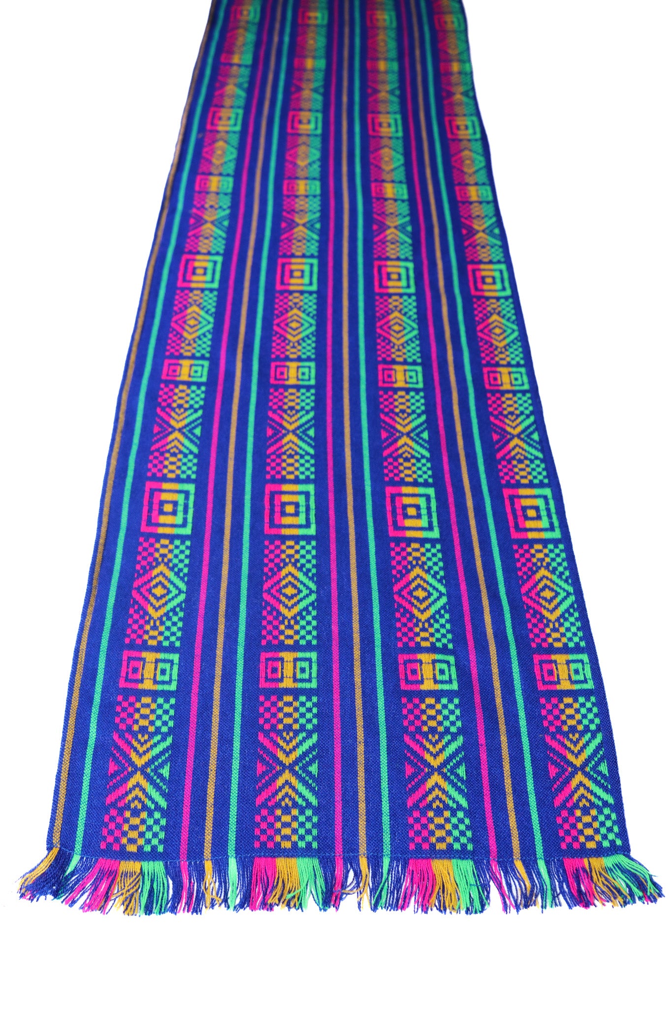 Mexican Fabric Table Runner - Blue