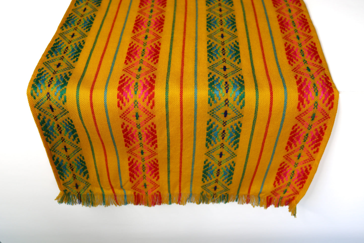 Mexican Fabric Table Runner - Yellow