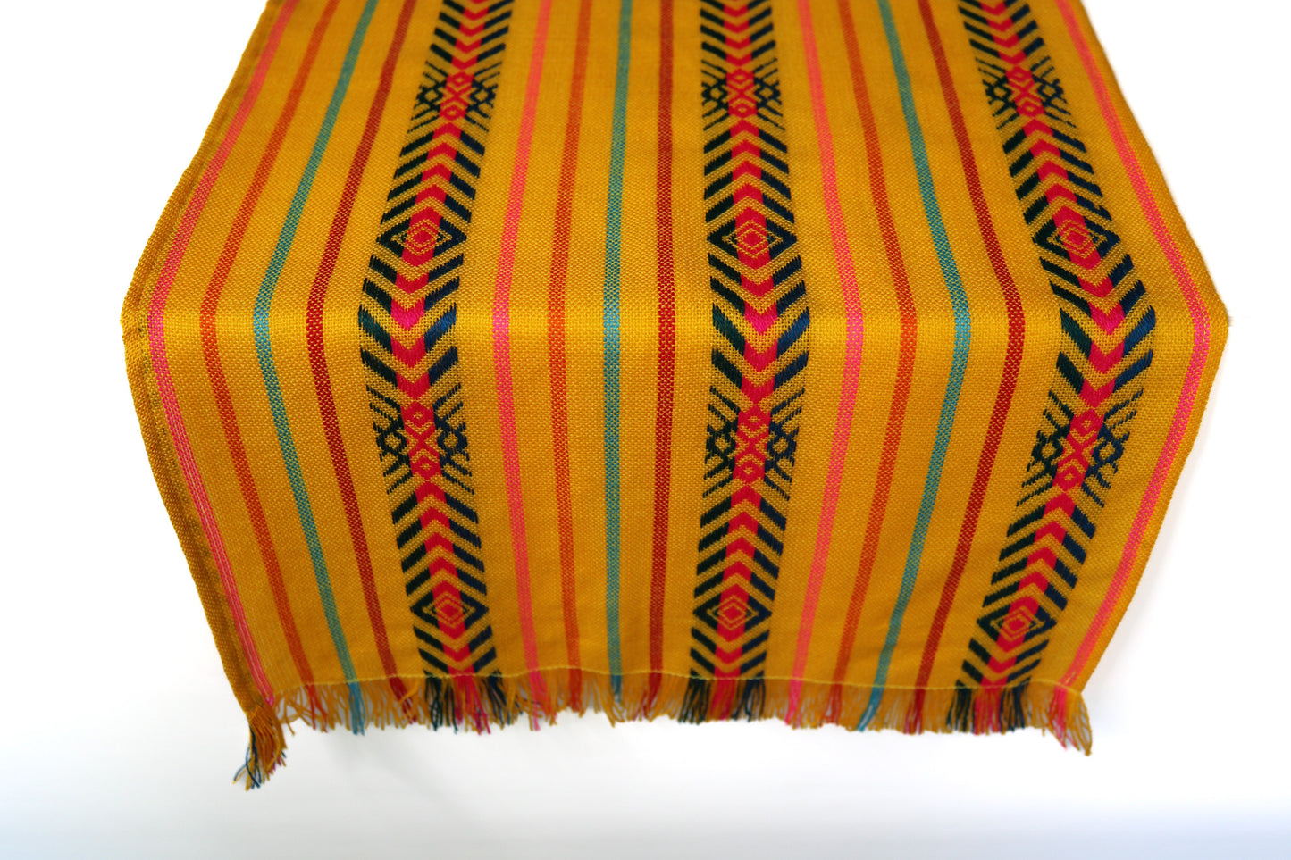 Mexican Fabric Table Runner - bright yellow