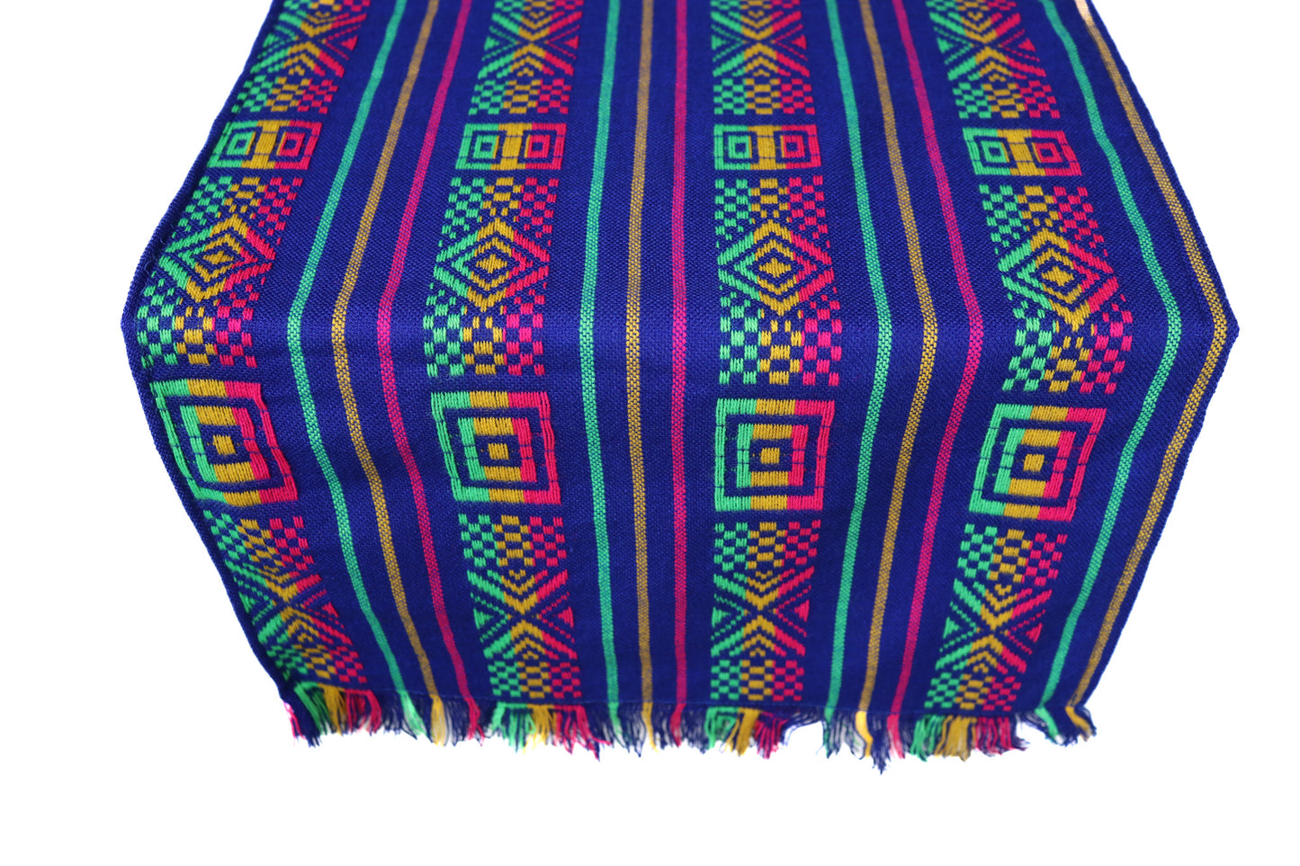 Mexican Fabric Table Runner - Blue