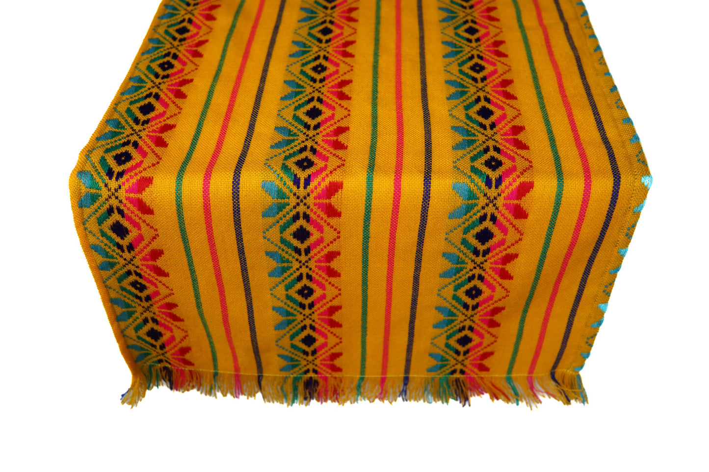 Mexican Fabric Table Runner - Yellow