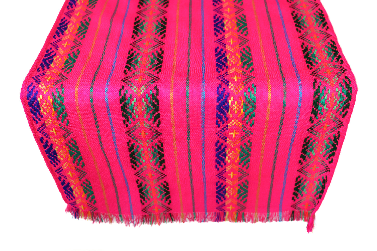 Mexican Fabric Table Runner or Tablecloth Hot pink
