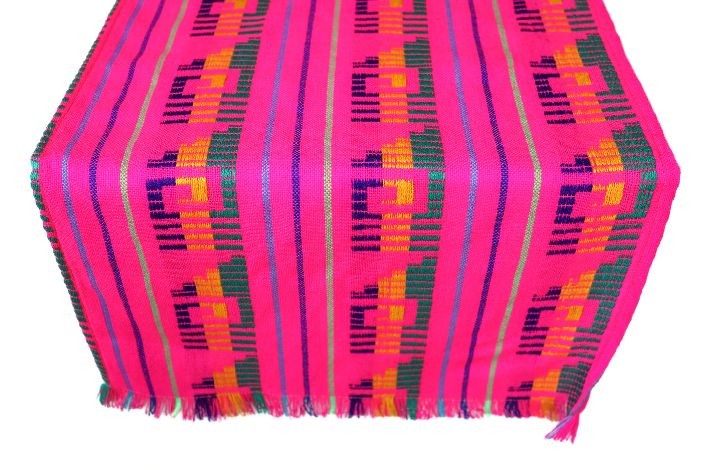 Mexican Fabric Table Runner or Tablecloth- Bohemian pink