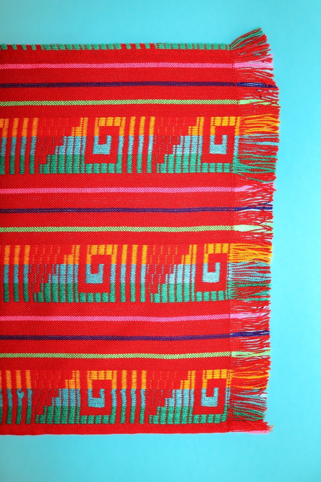 Mexican Fabric Table Runner - Fiesta Red