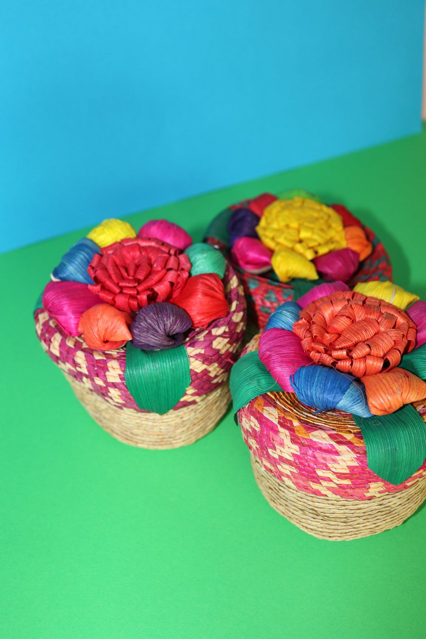 Woven decorative Baskets, Set of 2