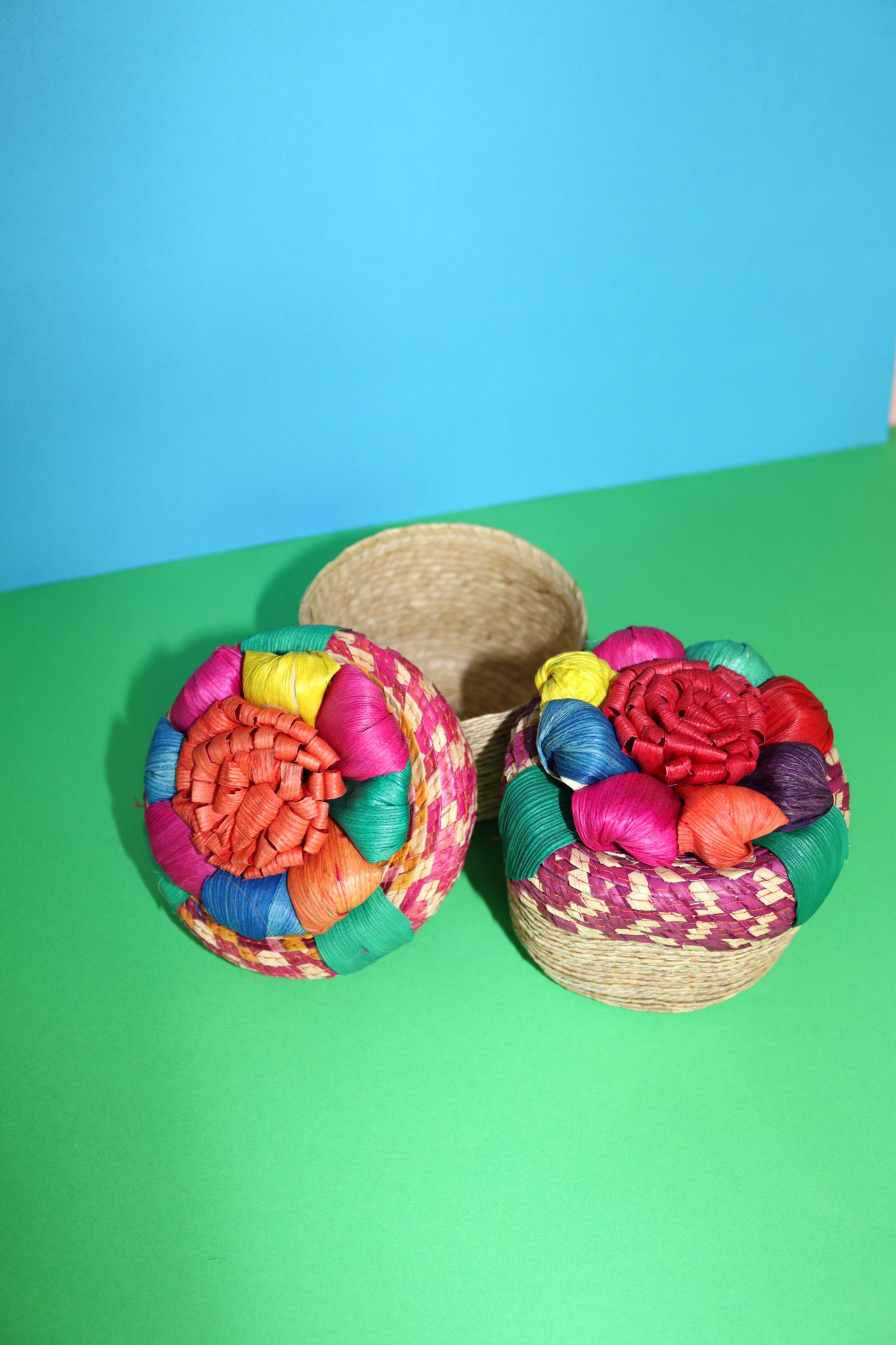 Woven decorative Baskets, Set of 2