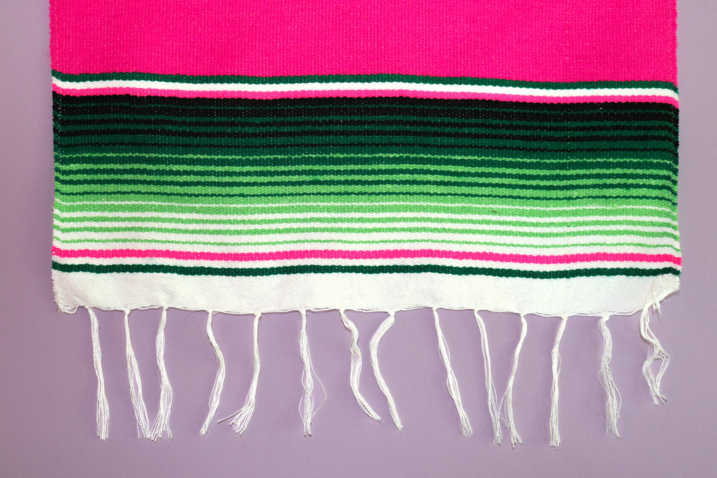 Mexican Serape Table Runner Hot Pink Colorful Accents