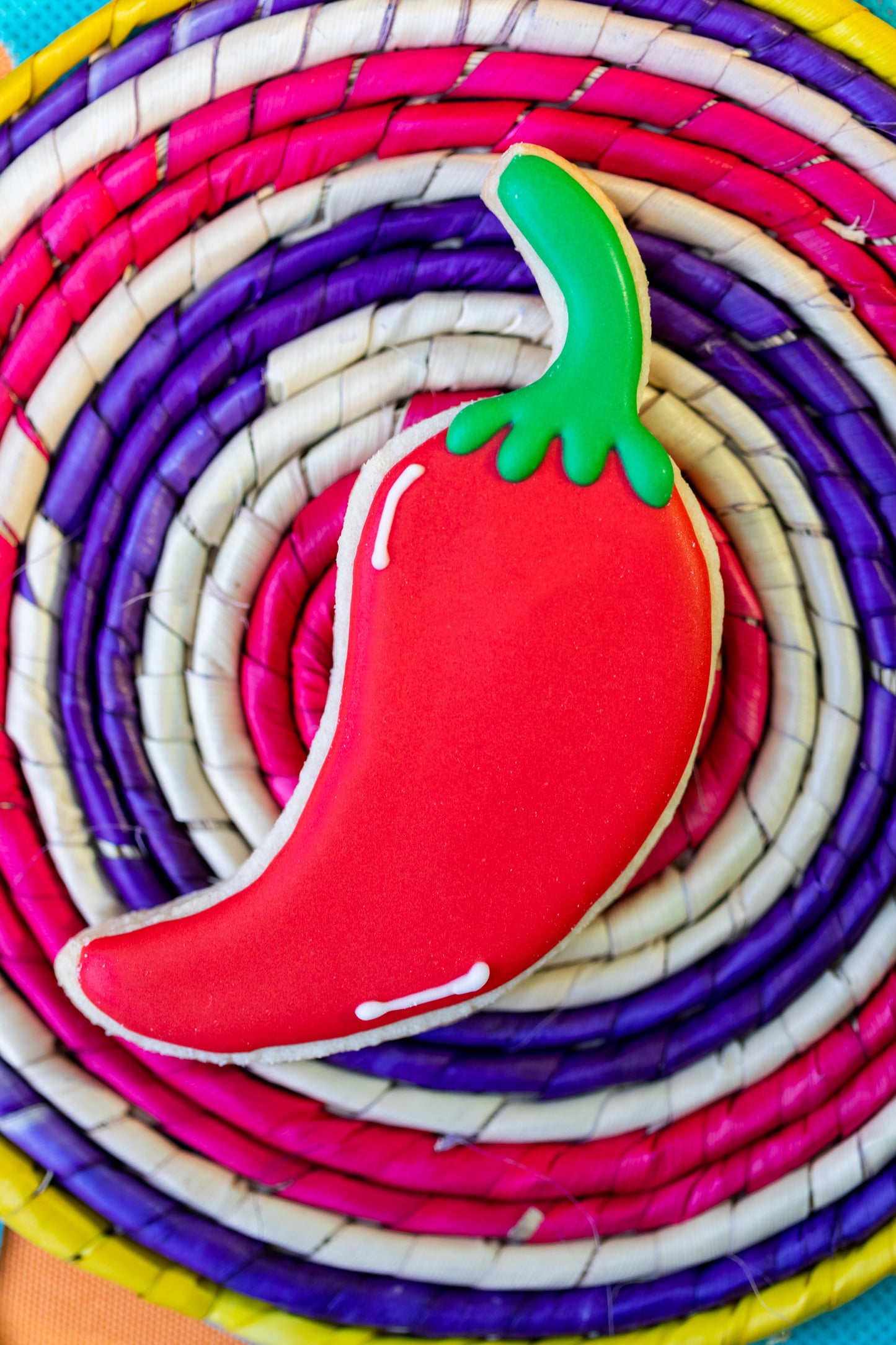 Mexican straw coasters -set of 4 assorted colors