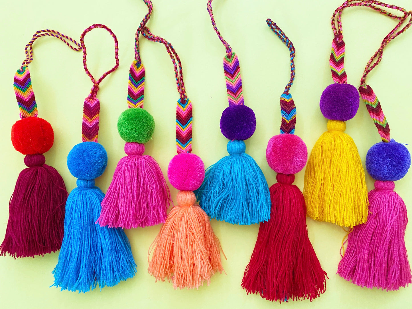 Bohemian pom pom tassel -Large