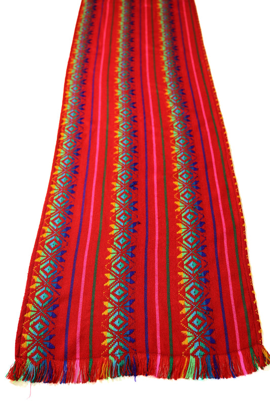 Mexican Fabric Table Runner -Red