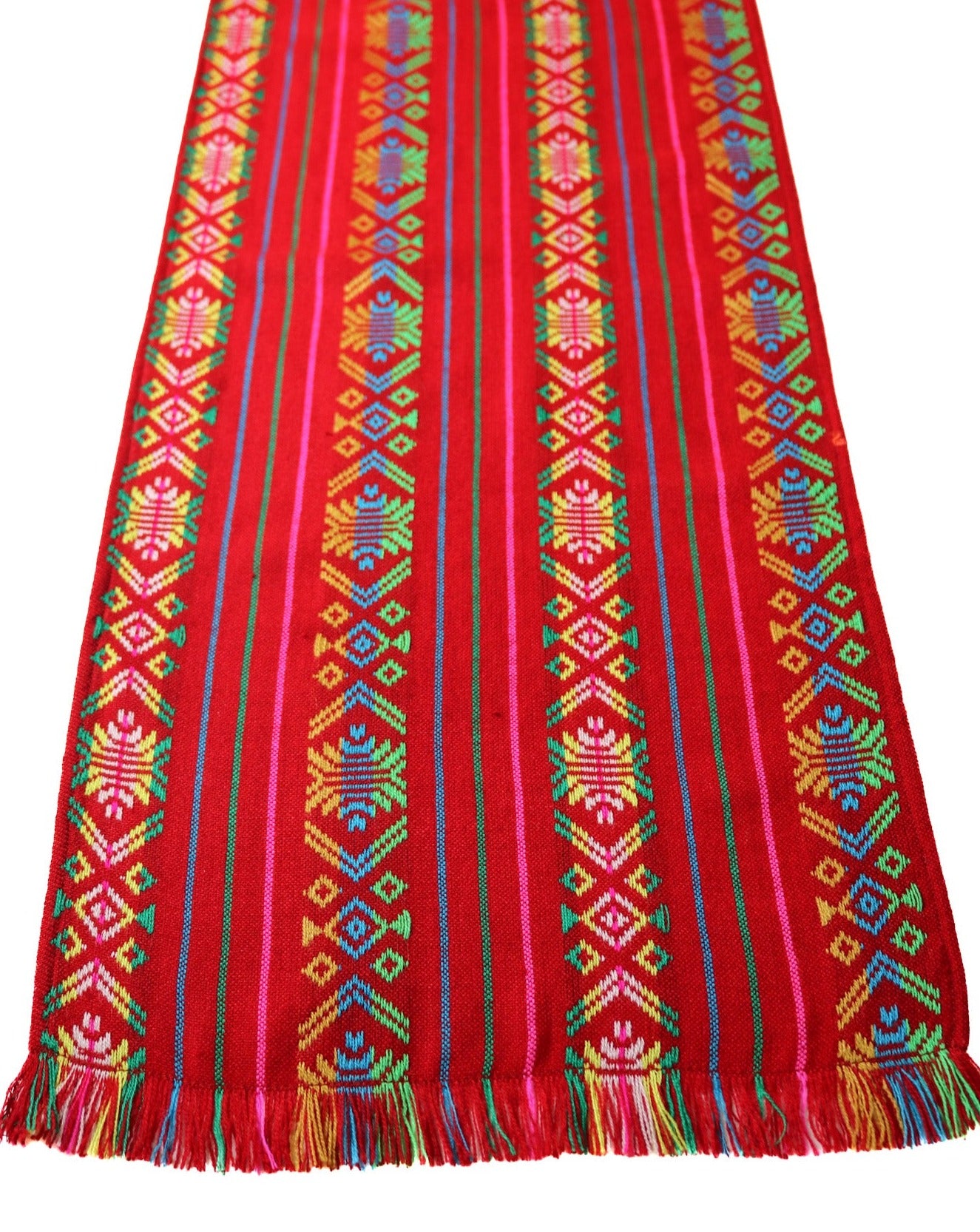 Mexican Fabric Table Runner - Red