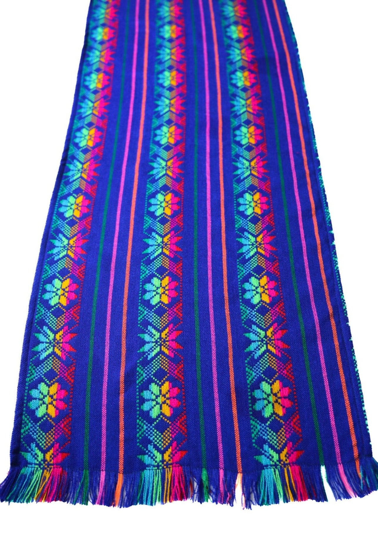 Mexican Fiesta Table Runner or Tablecloth tribal blue