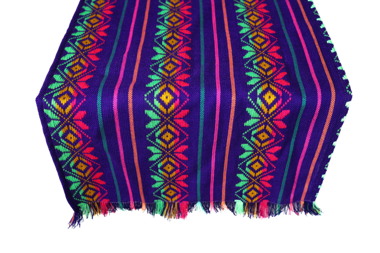 Mexican Fabric Table Runner - Bright purple