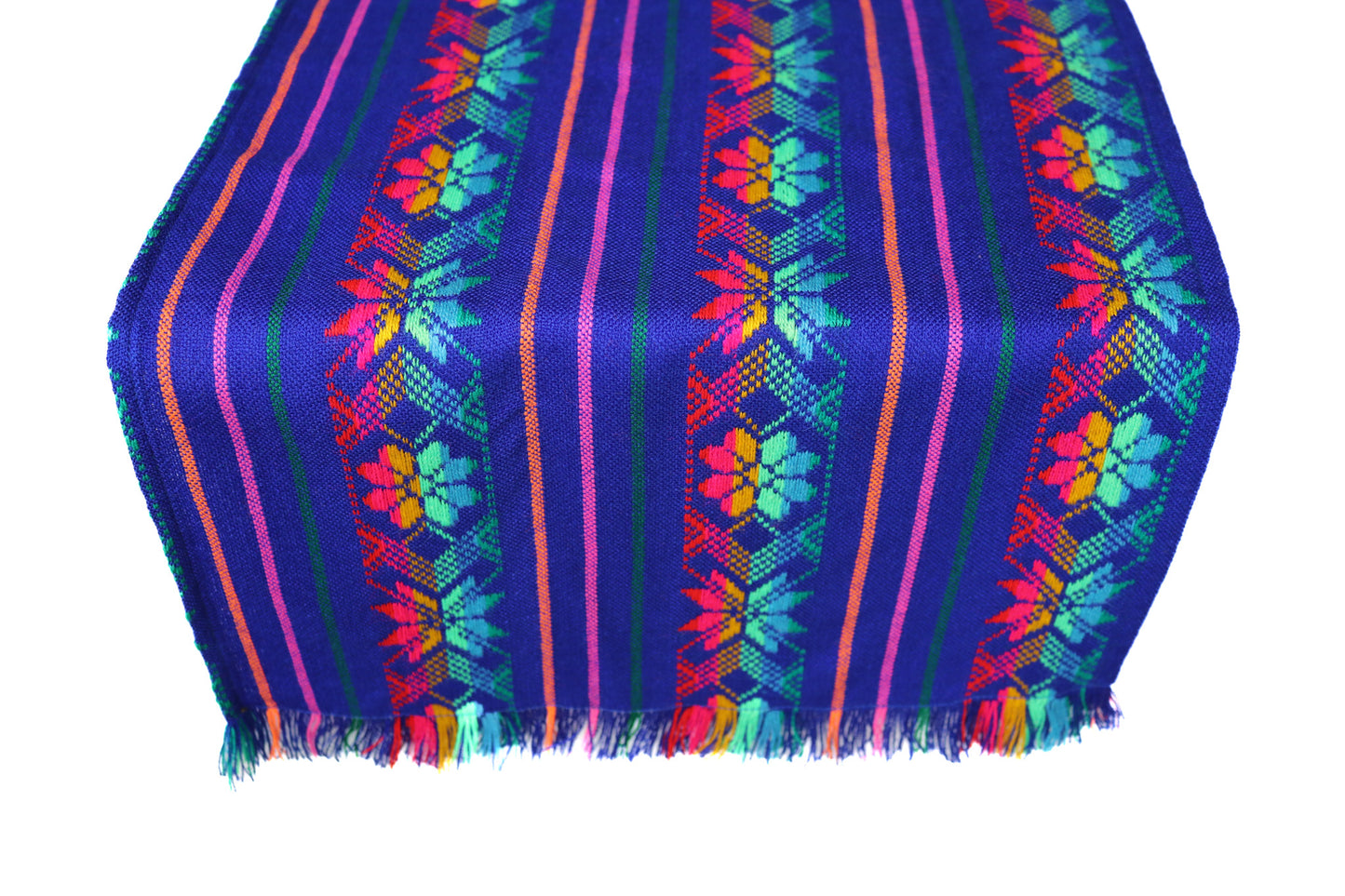Mexican Fabric Table Runner or Tablecloth -  Blue