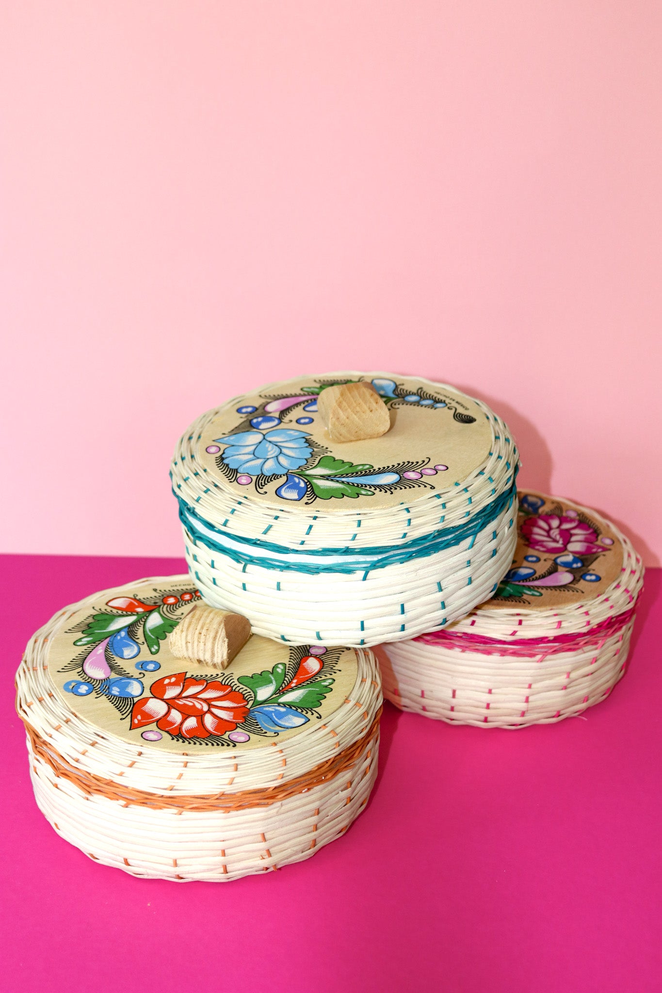 Mexican painted tortillero -assorted colors