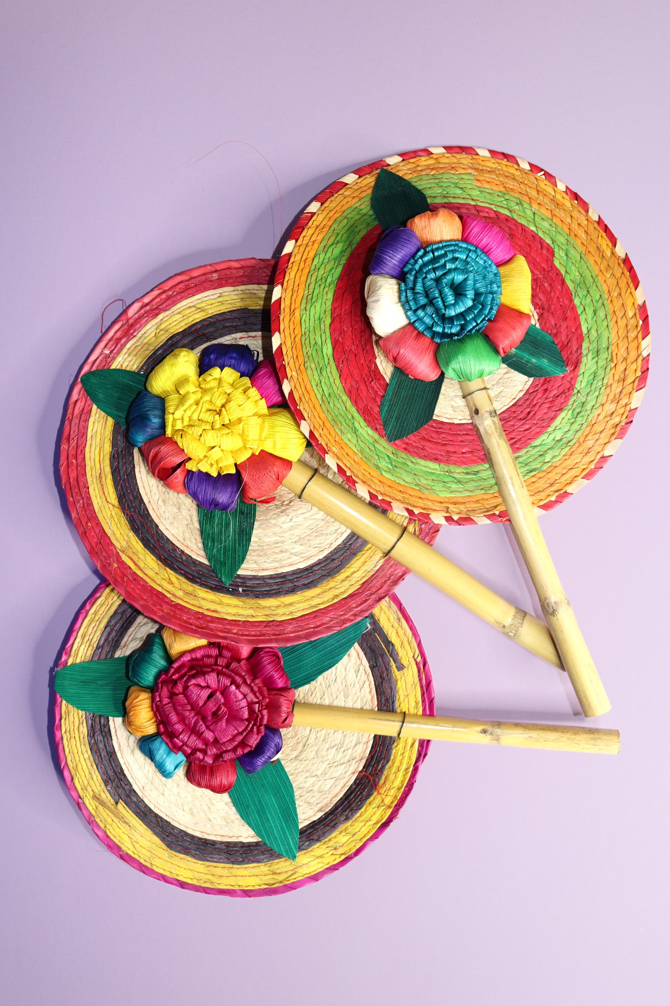 Mexican decorative fan -assorted colors