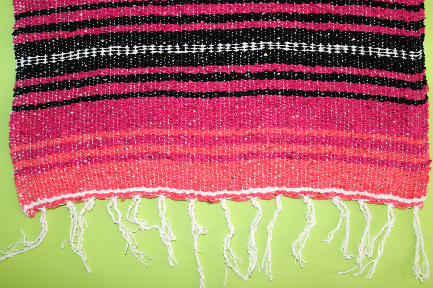 Mexican Rustic Pink Table Runner made from Falsa Blankets