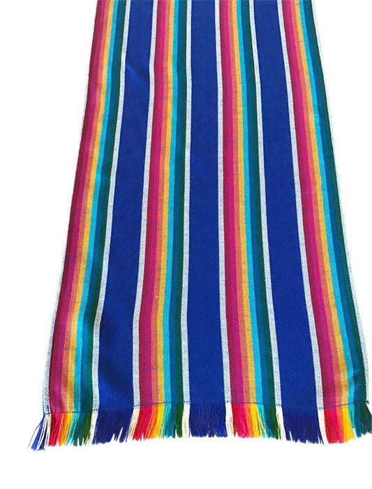 Mexican Table Runner Navy Stripes