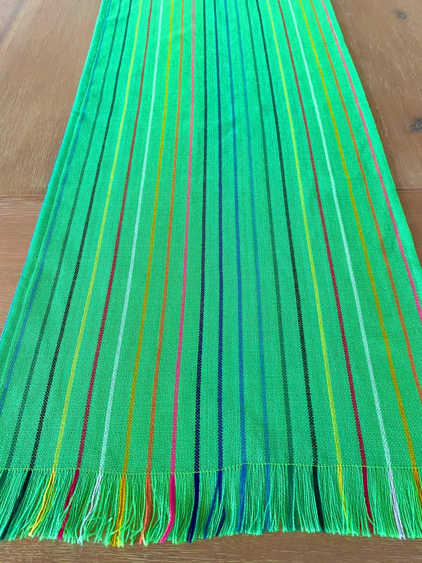 Fiesta decorations Table Runner- Lime green striped