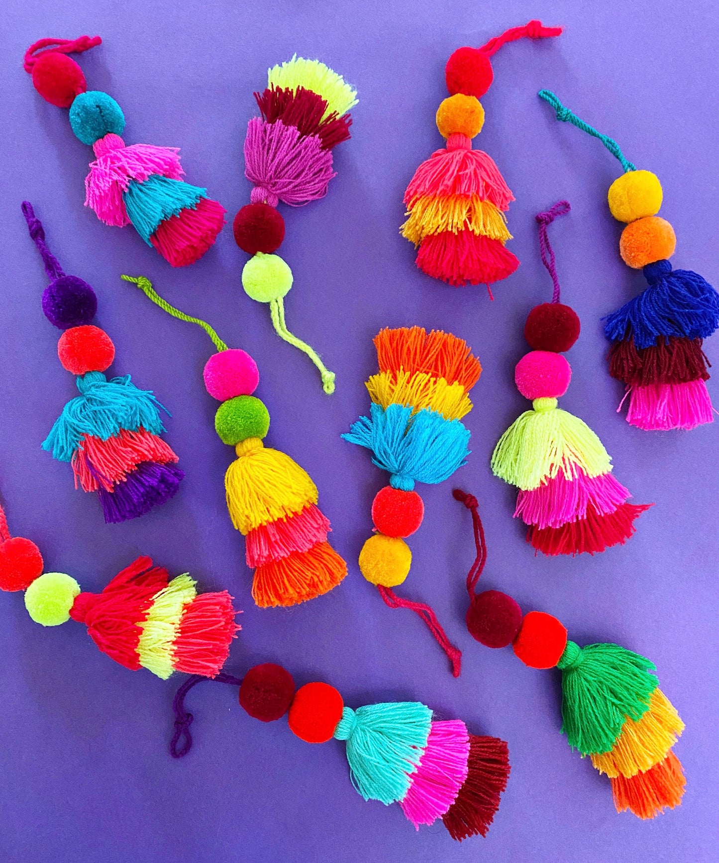 Pom pom tassel -Assorted colors