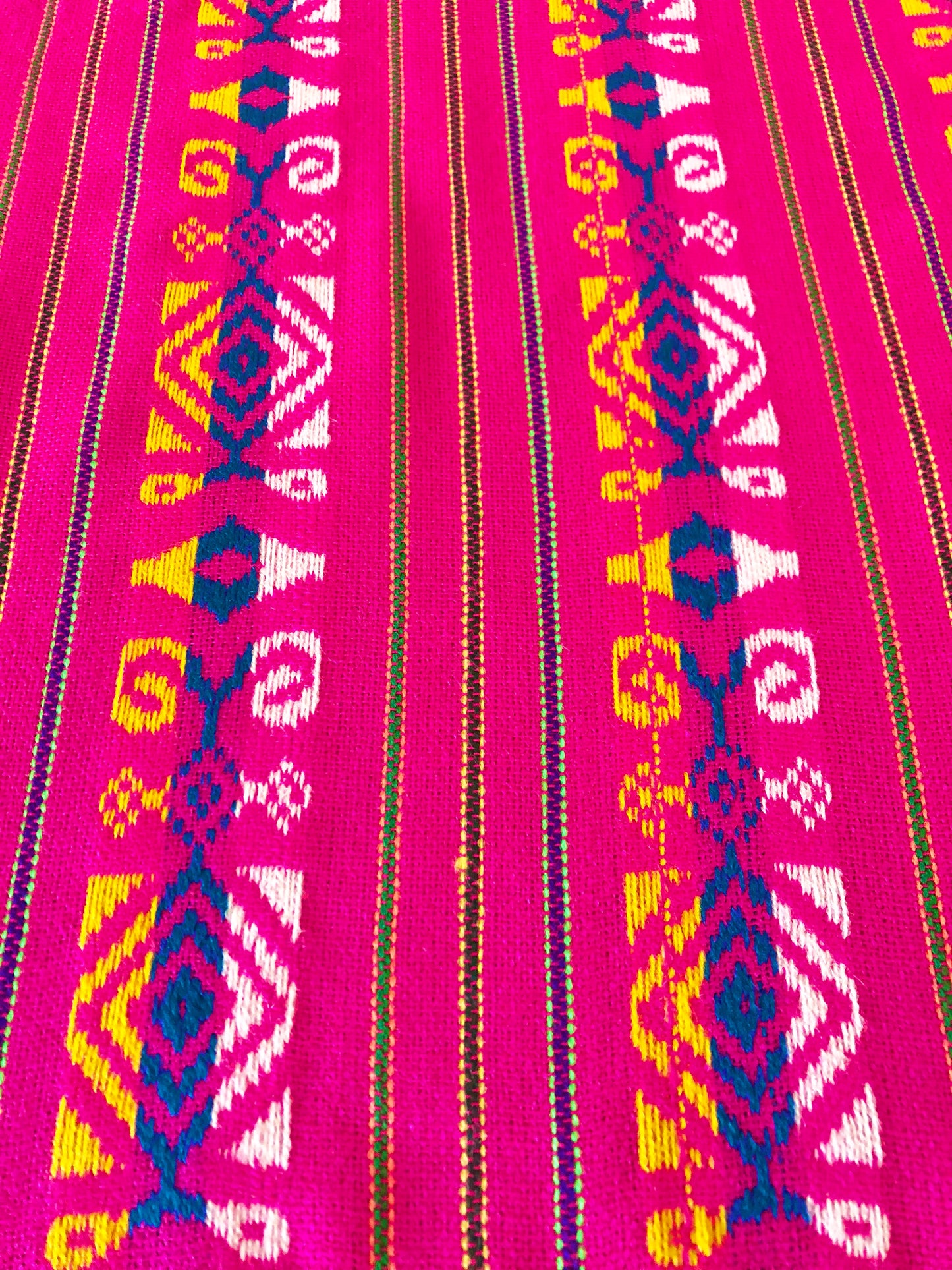 Mexican Fabric Table Runner - hot pink