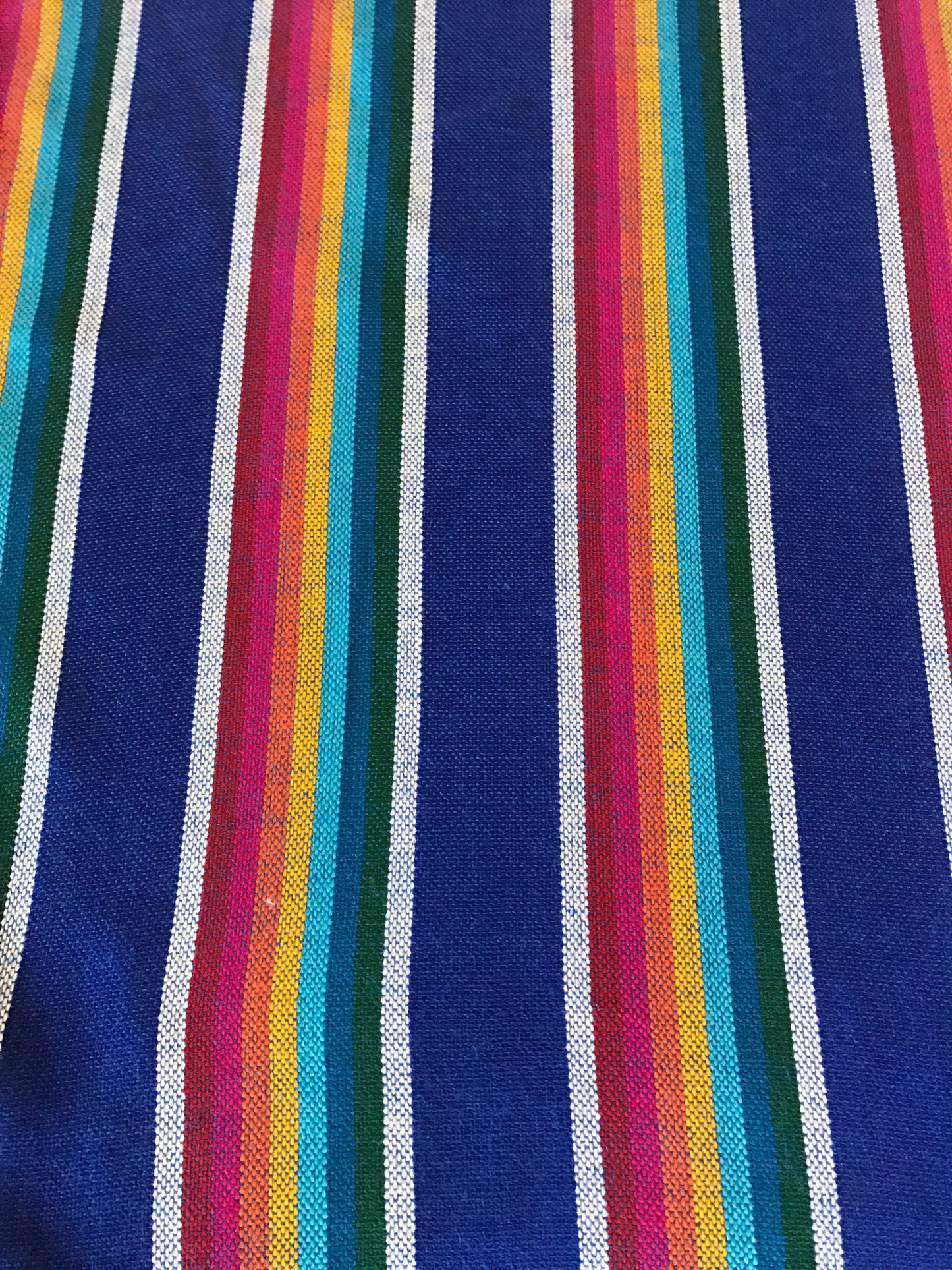 Mexican Table Runner Navy Stripes