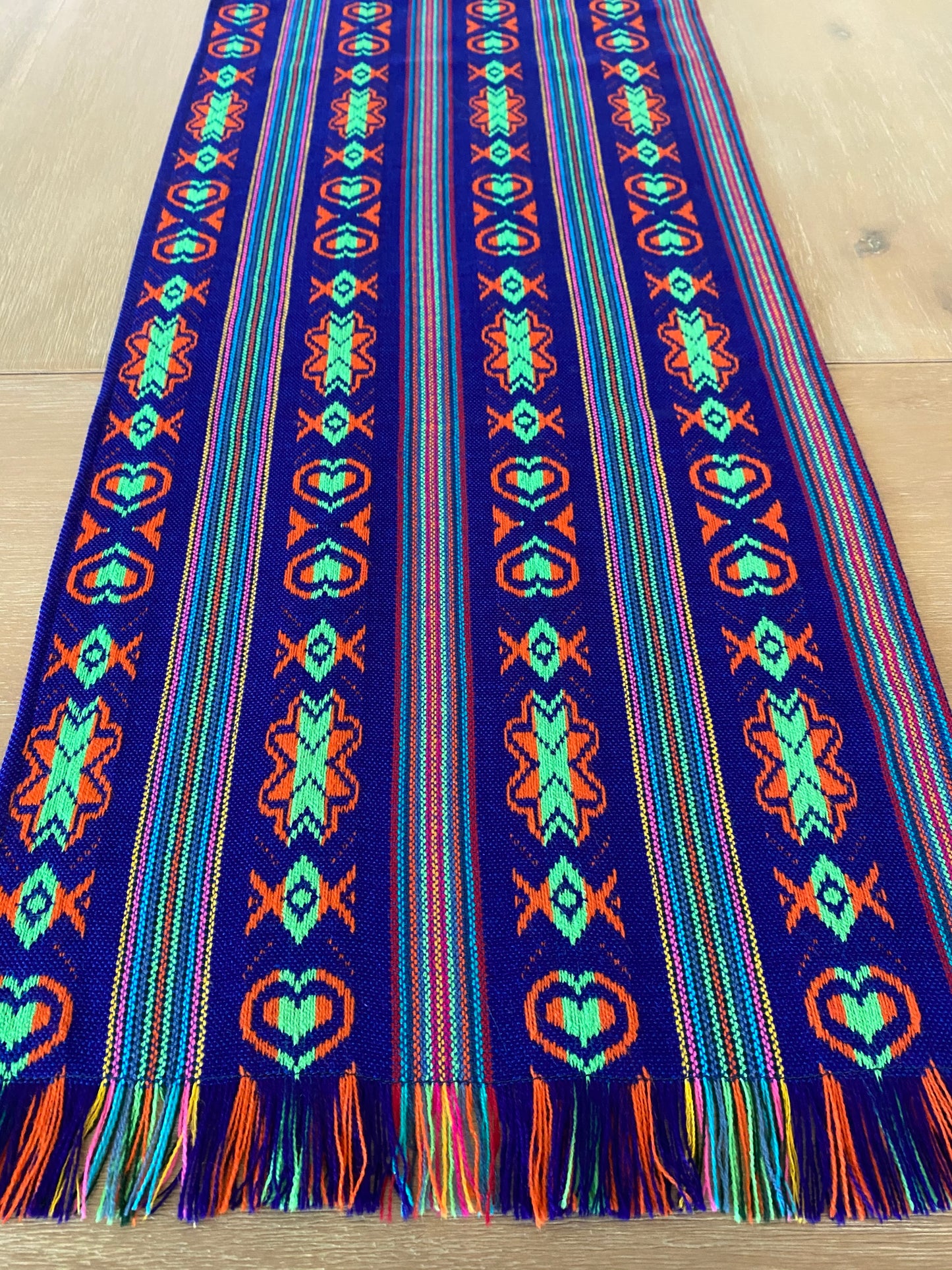 Mexican Fabric Table Runner - Purple