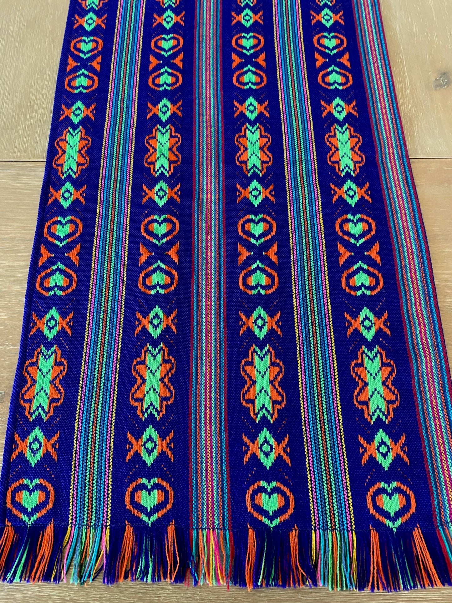 Mexican Fabric Table Runner - Purple