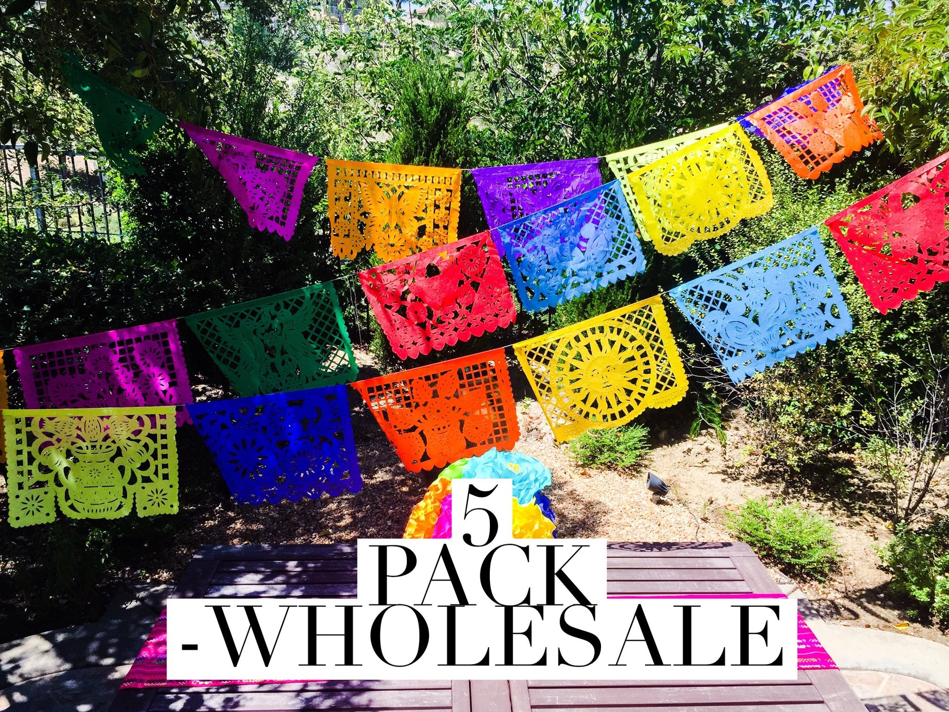 DUNCHATY 3 Packs Mexican Banners, 66 Ft(22ft x 3) Papel Picado