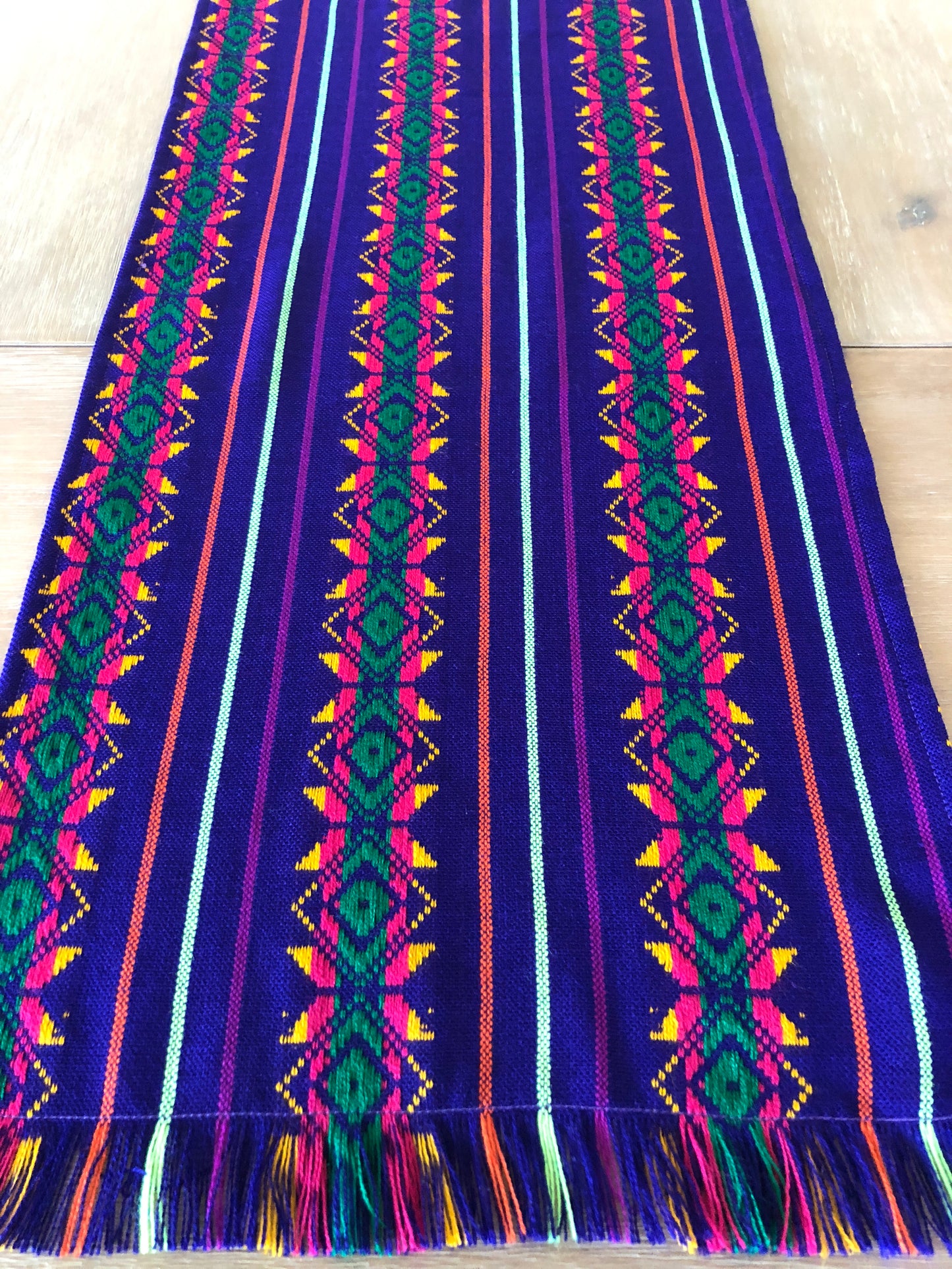 Mexican Fabric Table Runner - Deep purple