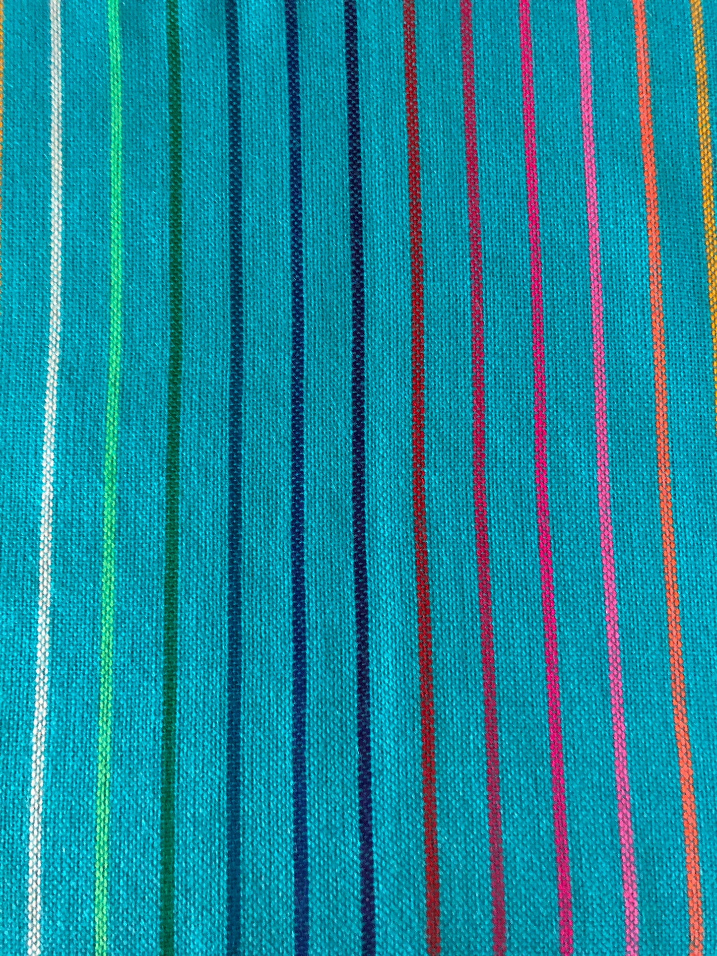 Mexican Fiesta Table Runner or Tablecloth -Turquoise striped